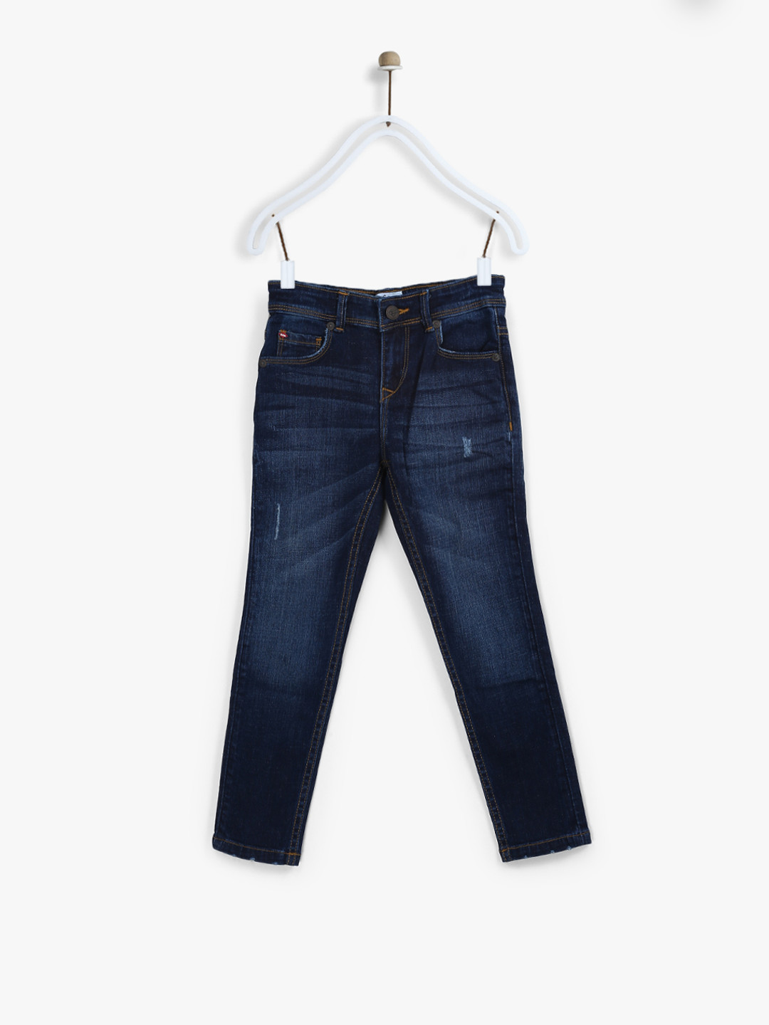 

Lee Cooper Girls Navy Blue Slim Fit Mid-Rise Low Distress Stretchable Jeans