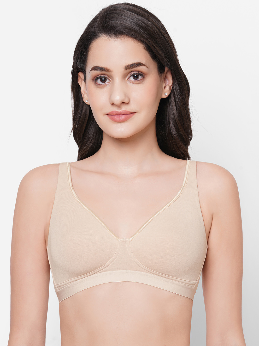 

Wacoal Beige Solid Non-Wired Non Padded Bra