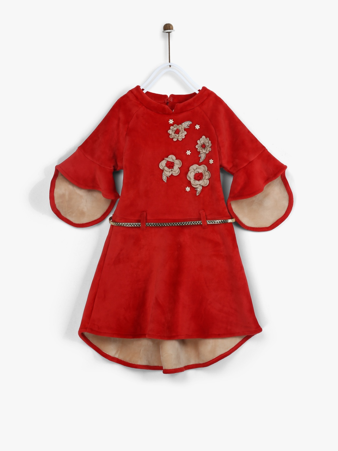 

Tiny Girl Red Partywear Fit & Flare Dress