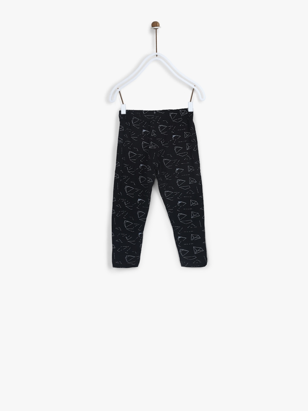 

Palm Tree Girls Black & White Printed Ankle-Length Leggings
