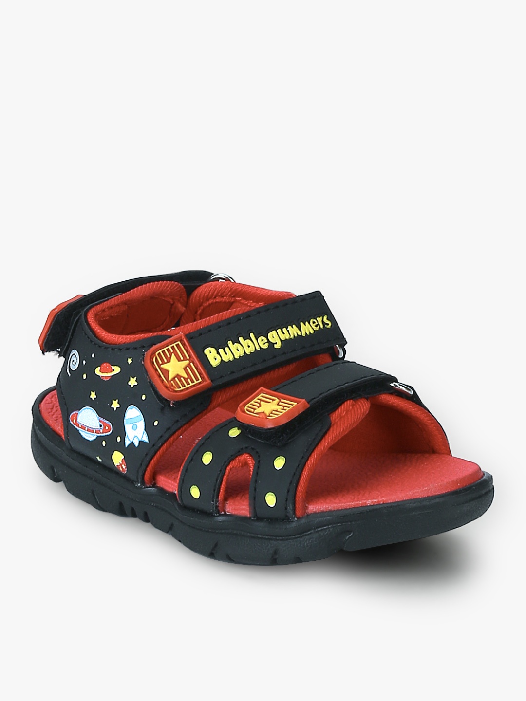 

Bubblegummers Boys Black & Red Comfort Sandals