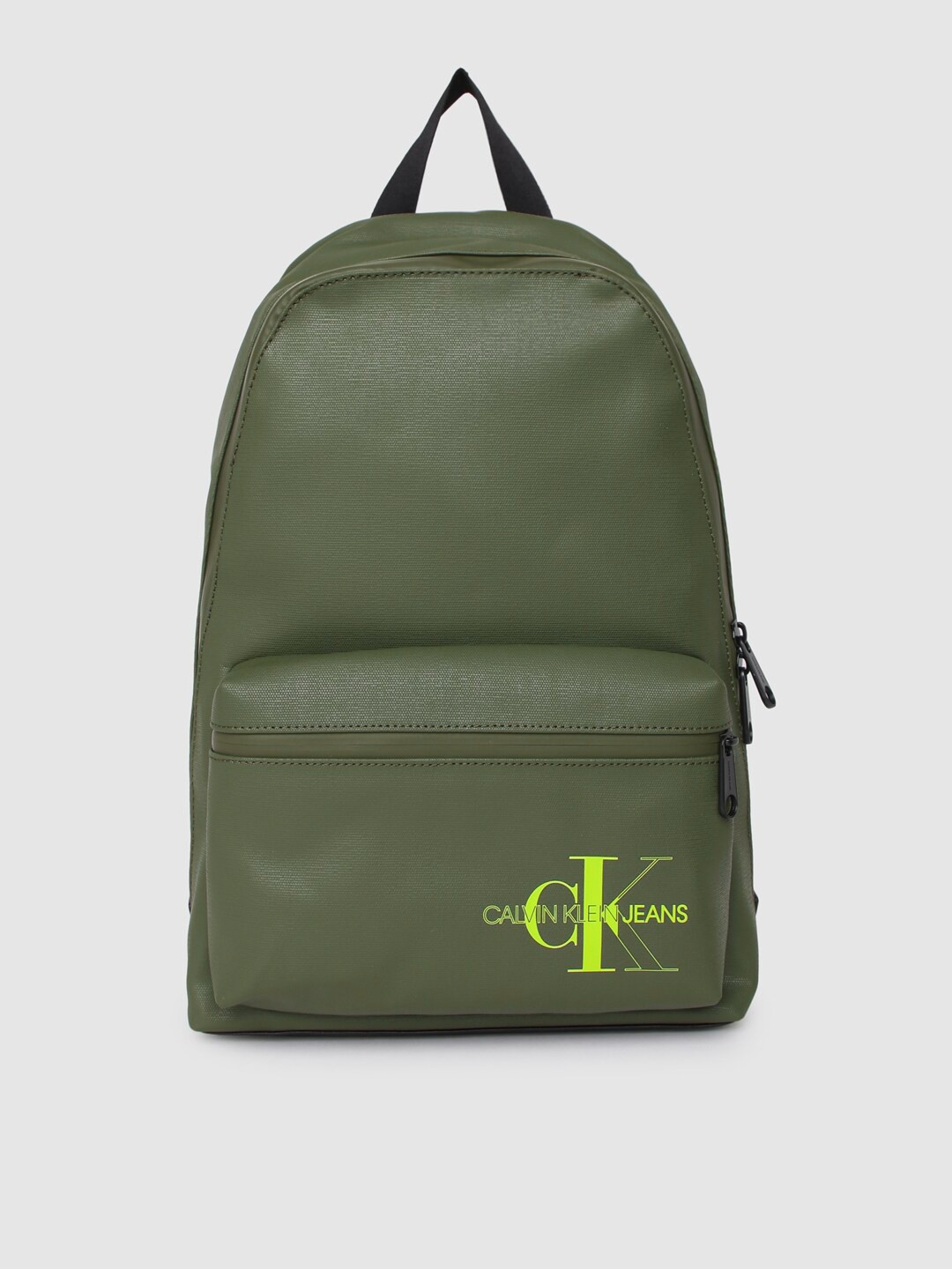 

Calvin Klein Men Olive Green Brand Logo Printed Backpack