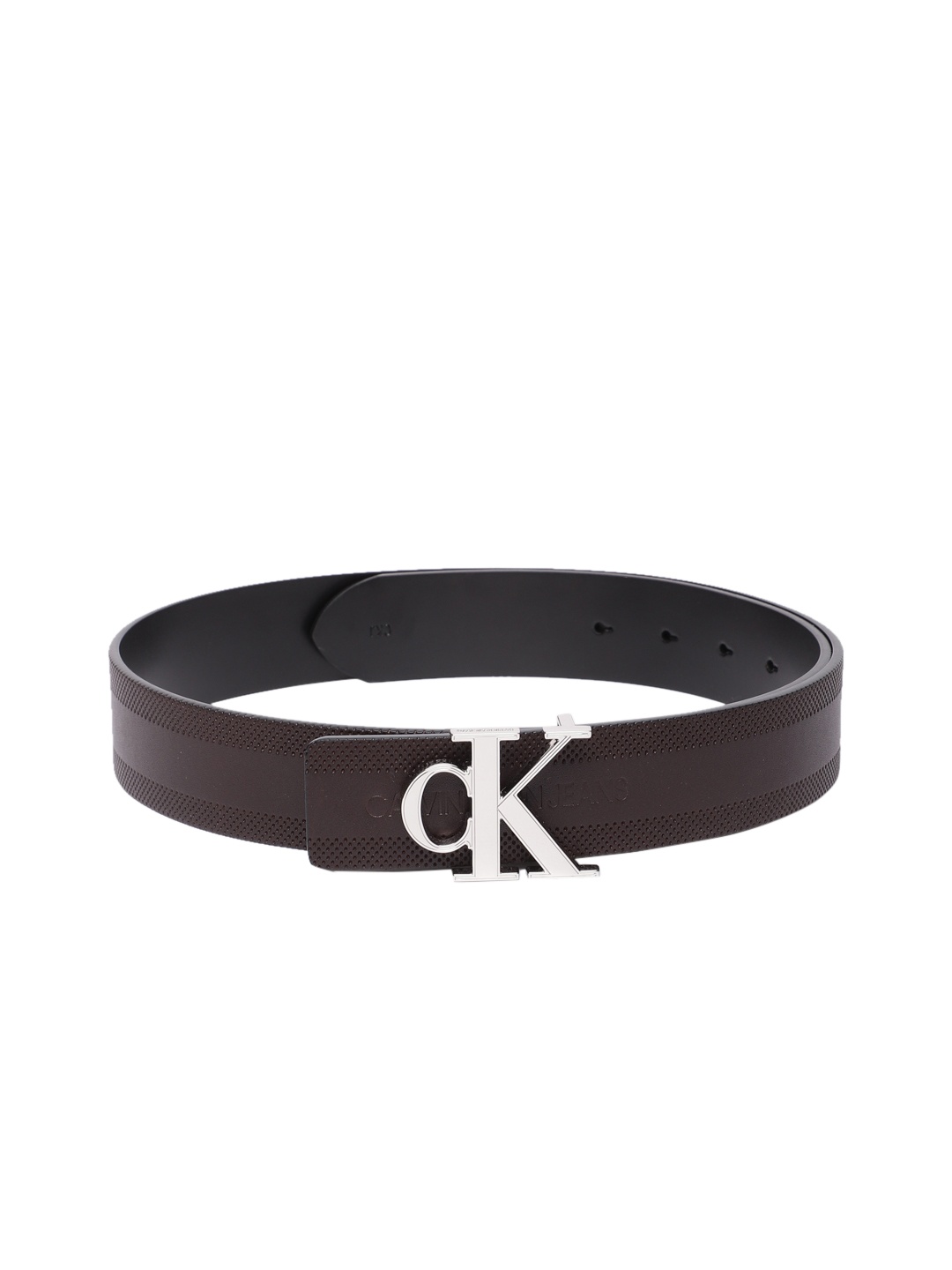 

Calvin Klein Men Brown & Black Reversible Leather Belt