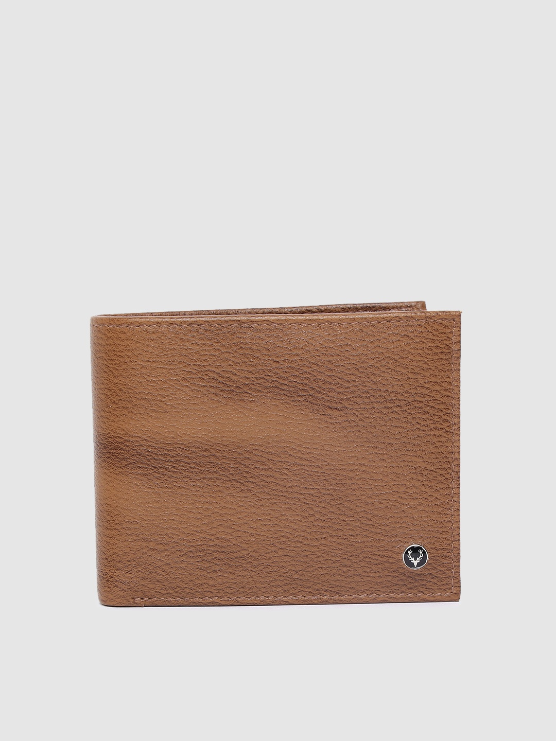 

Allen Solly Men Tan Brown Solid Leather Two Fold Wallet