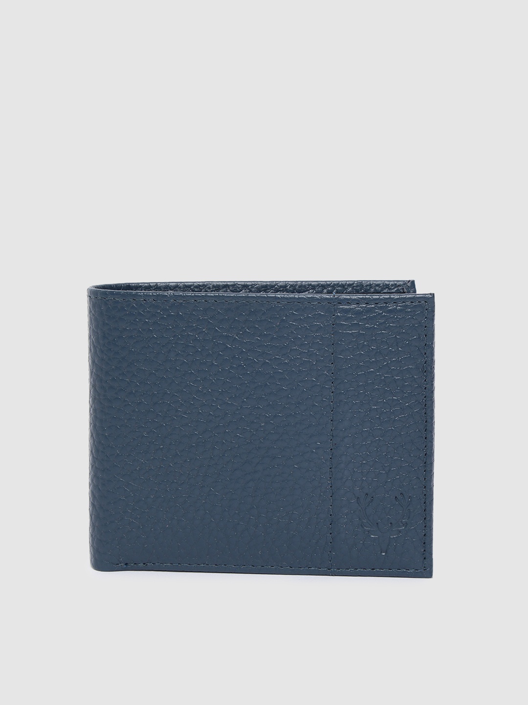 

Allen Solly Men Blue Textured Leather Two Fold Wallet