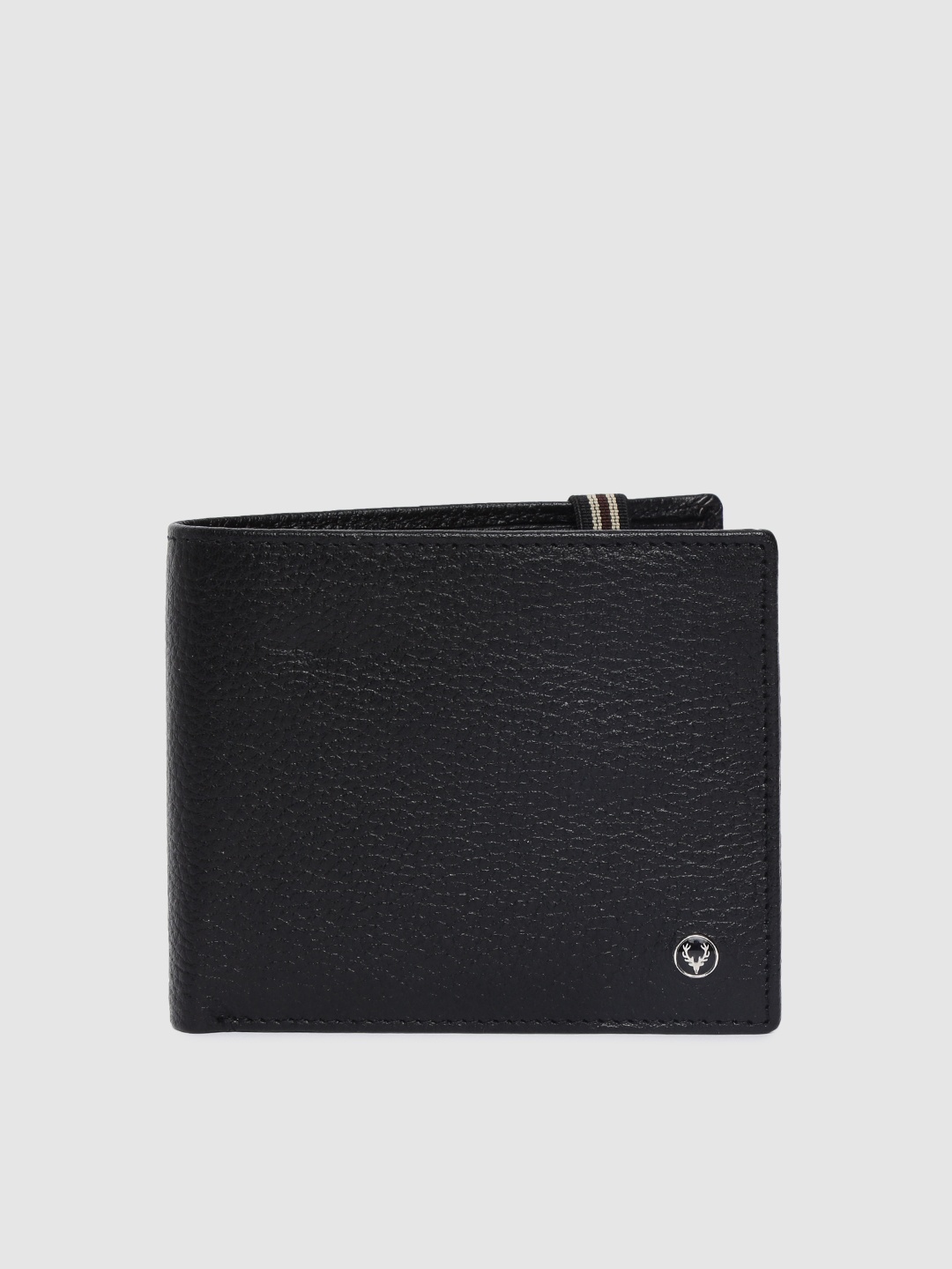 

Allen Solly Men Black Solid Leather Two Fold Wallet