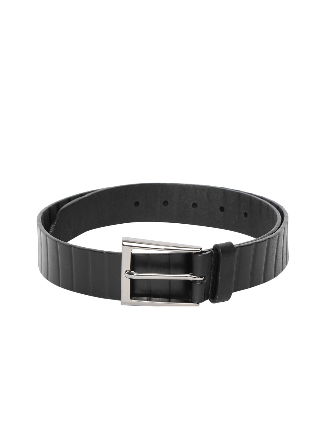 

Allen Solly Men Black Textured Leather Belt