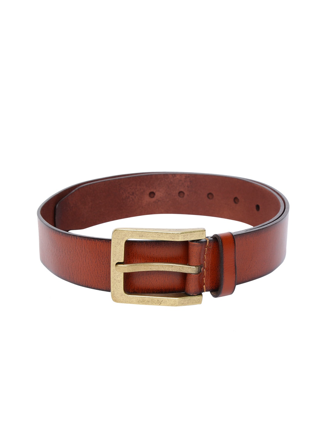 

Allen Solly Men Tan Brown Solid Leather Belt