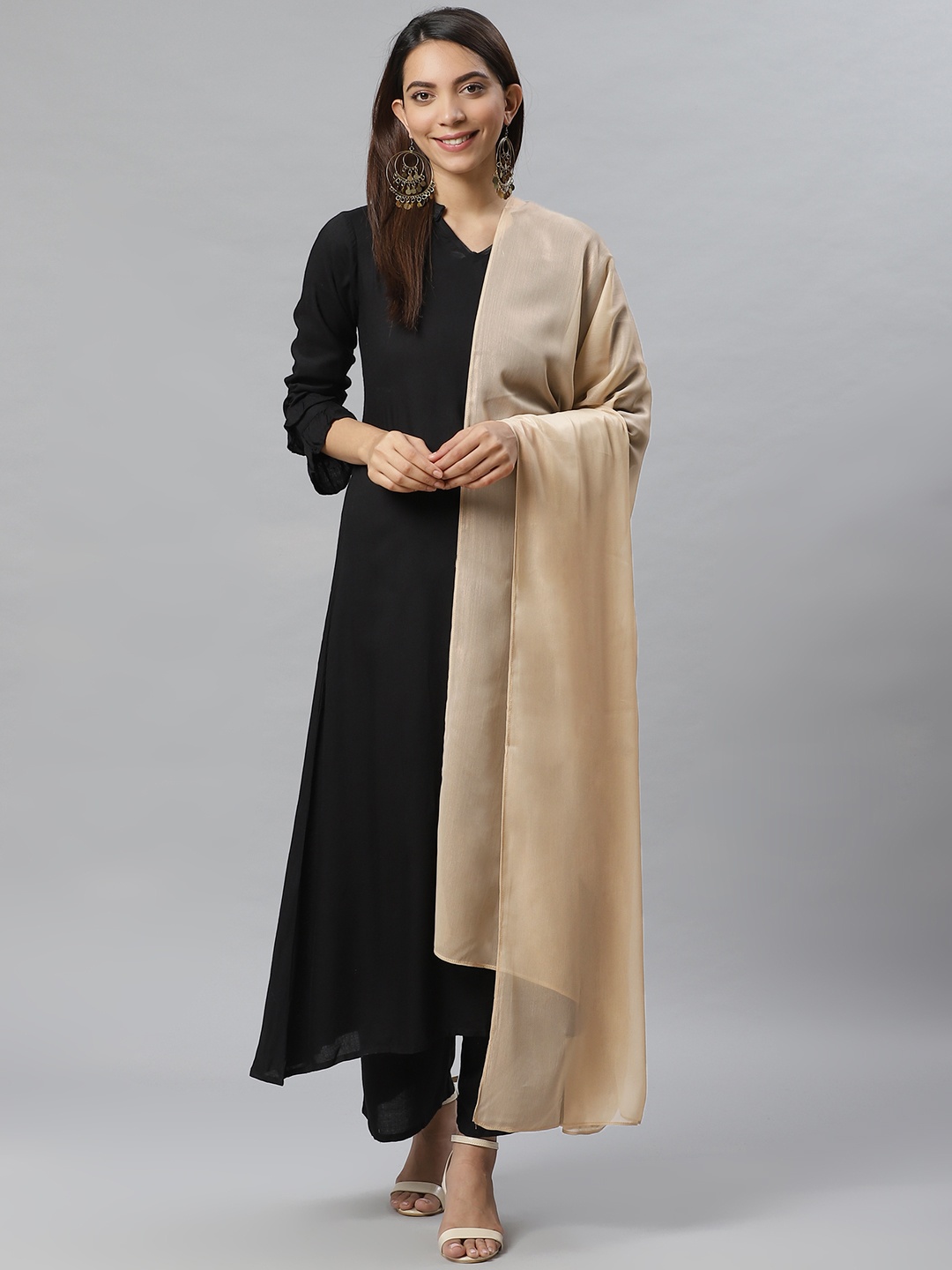 

AURELIA Beige Solid Dupatta