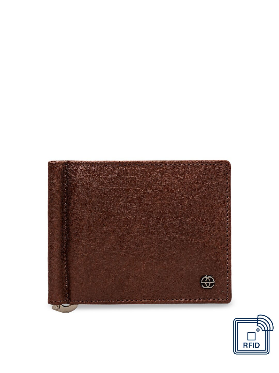 

Eske Men Brown Solid Leather Money Clip
