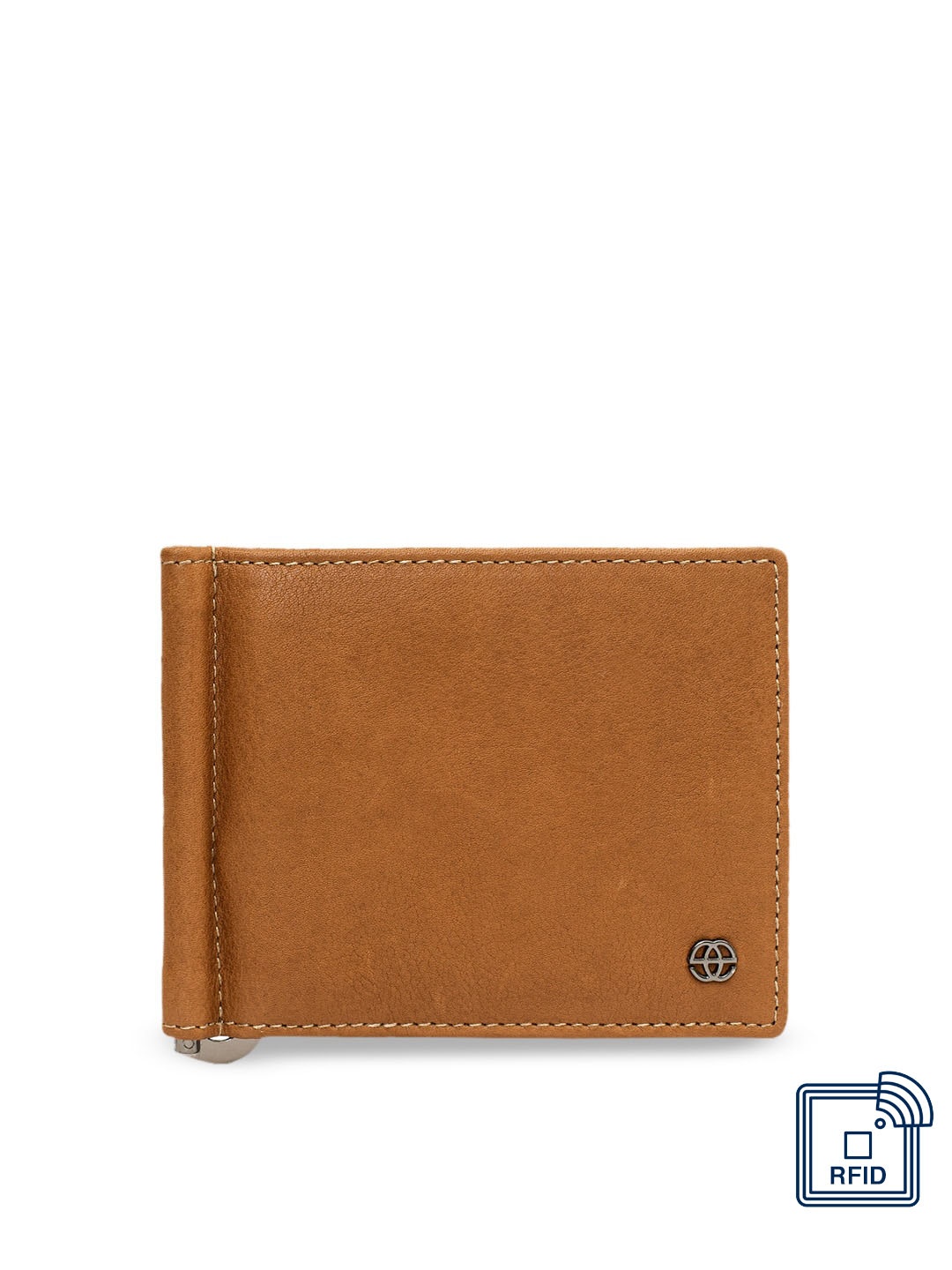 

Eske Men Tan Brown Solid Leather Money Clip