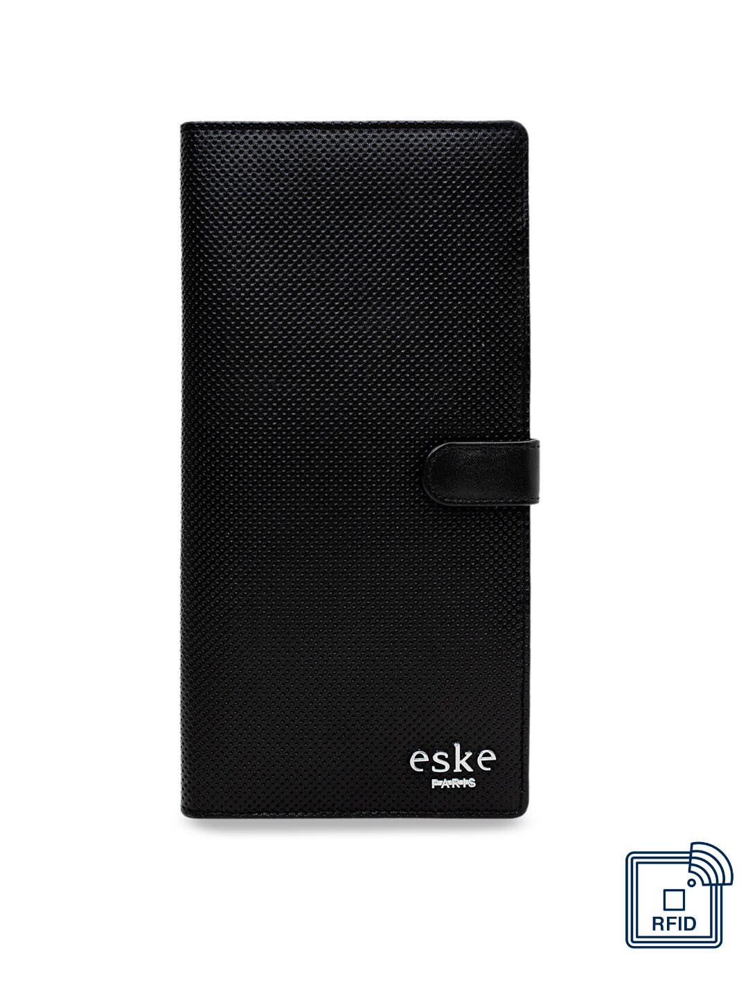 

Eske Men Black Paris Alex Leather Solid Passport Holder