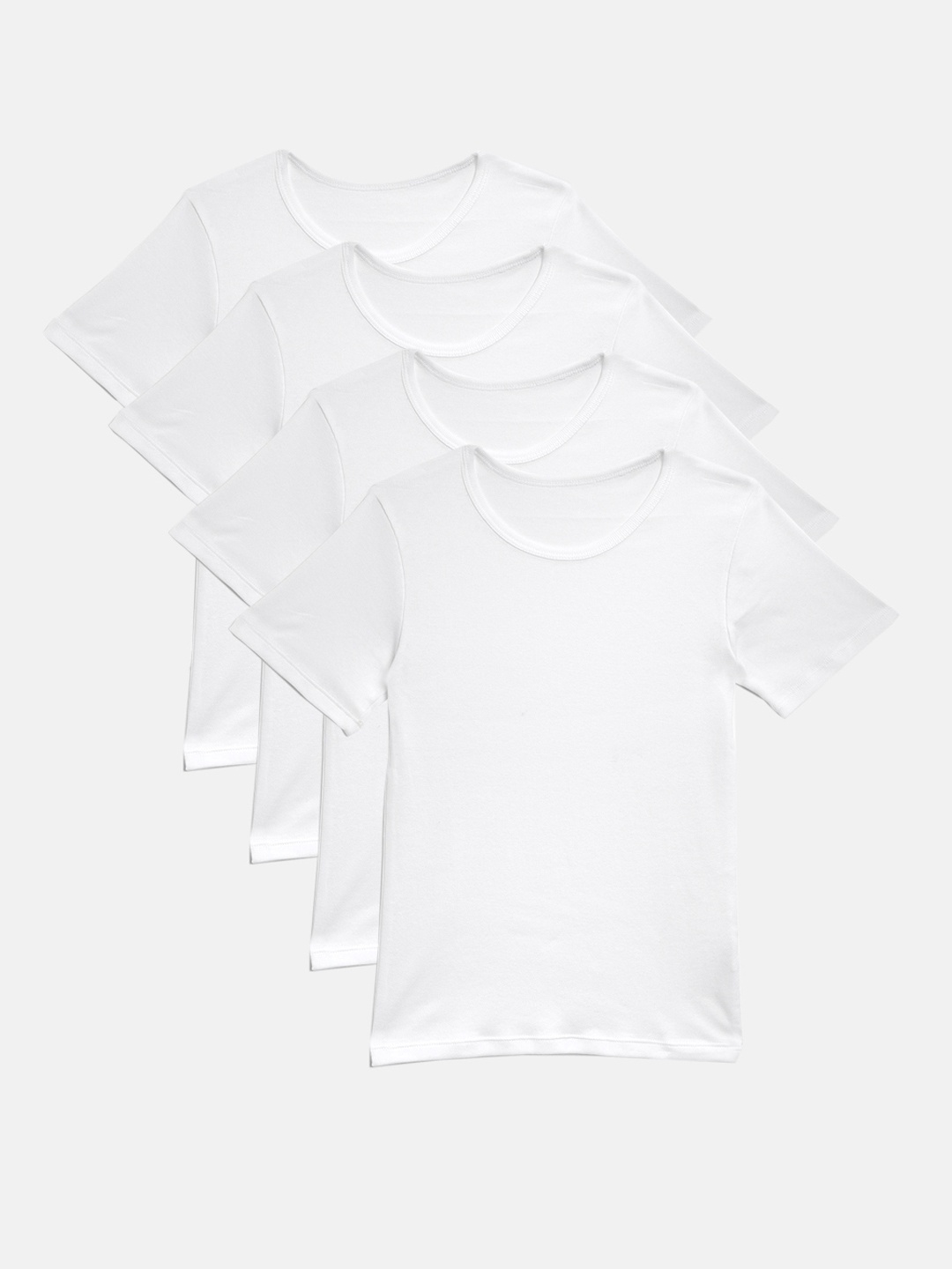 

Marks & Spencer Boys Pack of 4 White Solid Innerwear Vests T711409V