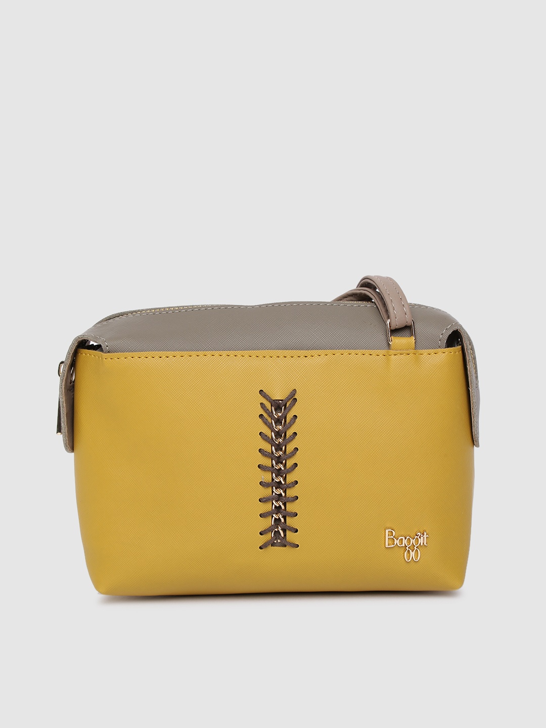 

Baggit Yellow Solid Sling Bag