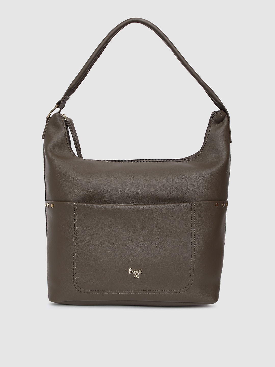 

Baggit Grey Solid Hobo Bag