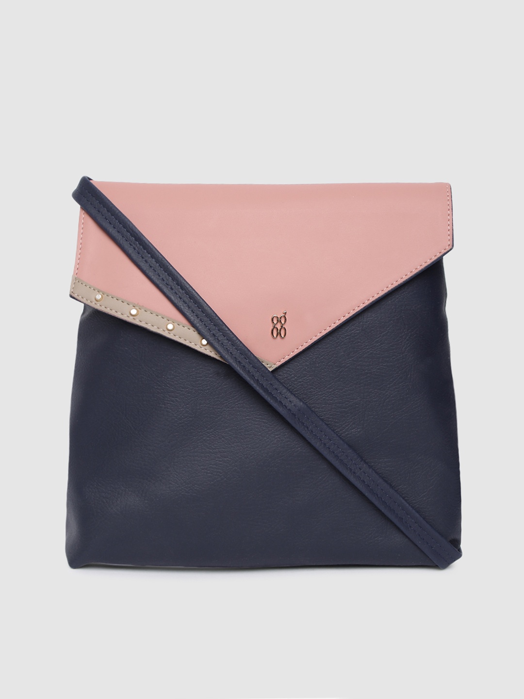 

Baggit Women Blue & Pink Colourblocked Backpack Cum Sling Bag