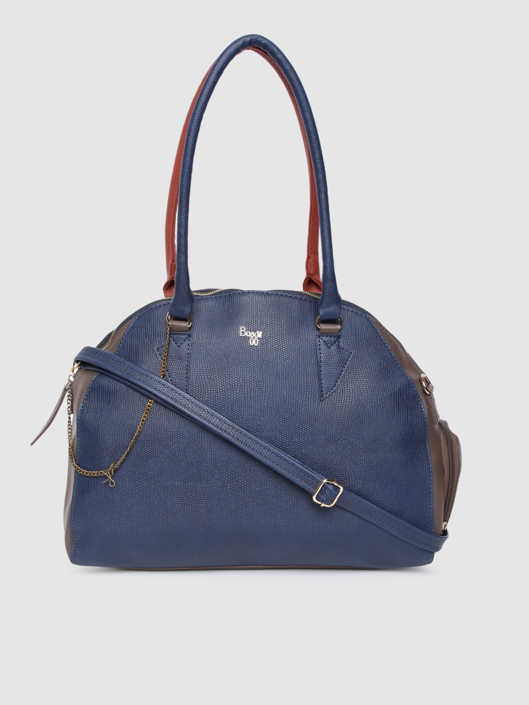 

Baggit Blue & Rust Brown Textured Shoulder Bag