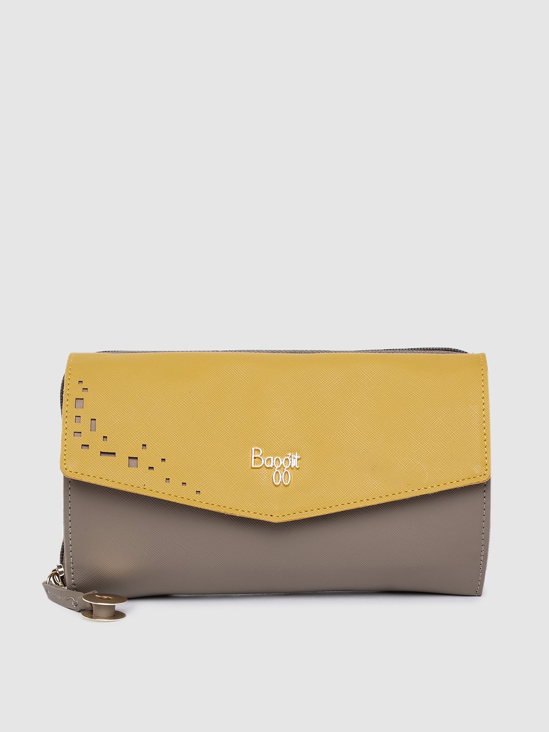 

Baggit Women Yellow & Beige Colourblocked Sling Bag