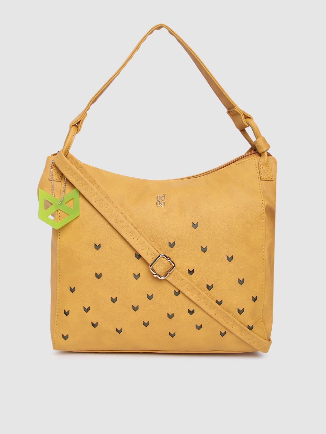 

Baggit Yellow Solid Hobo Bag