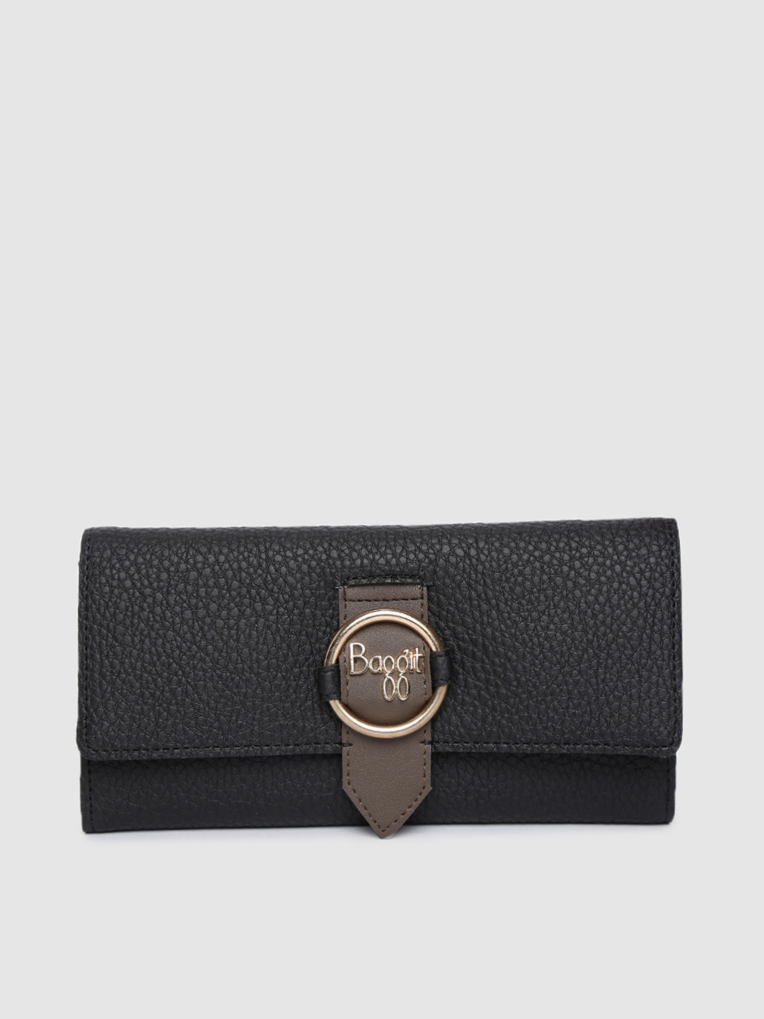 

Baggit Women Black Solid Three Fold Wallet