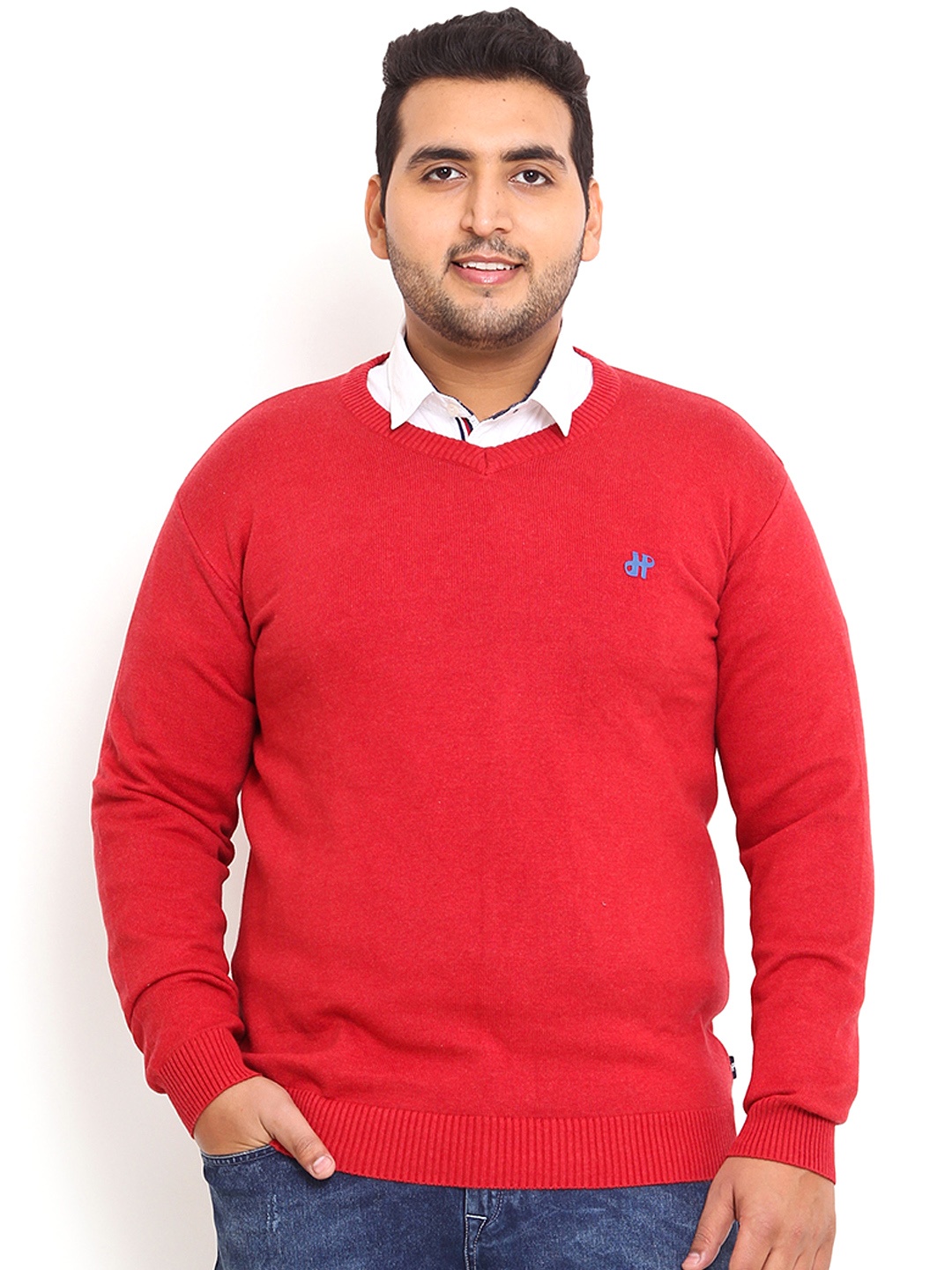 

John Pride Plus Size Red Sweater