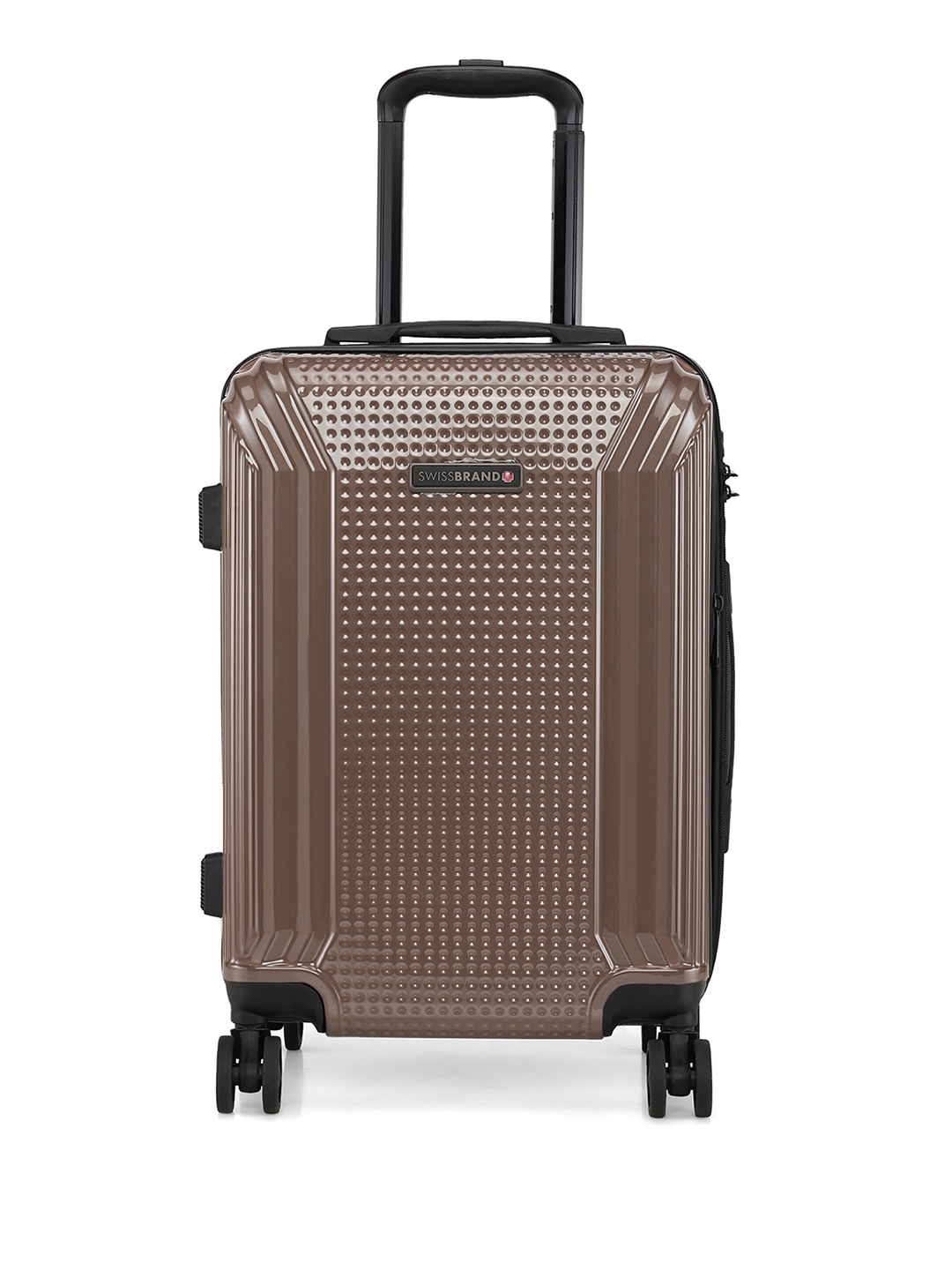 

SWISSBRAND VERNIER Range Coffee 20" Cabin Hard Trolley Bag, Coffee brown