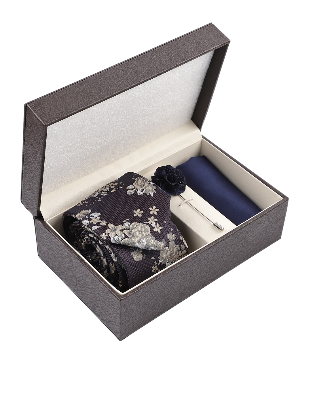 

Louis Philippe Men Navy Blue & Grey Accessory Gift Set