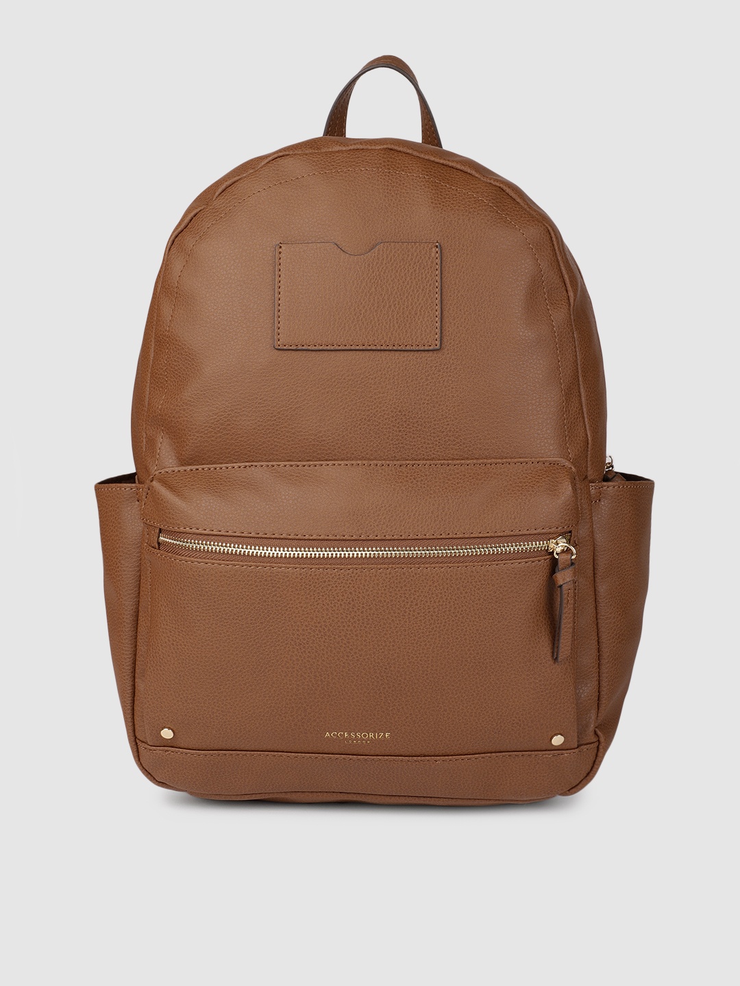 

Accessorize Women Tan Brown Solid Backpack