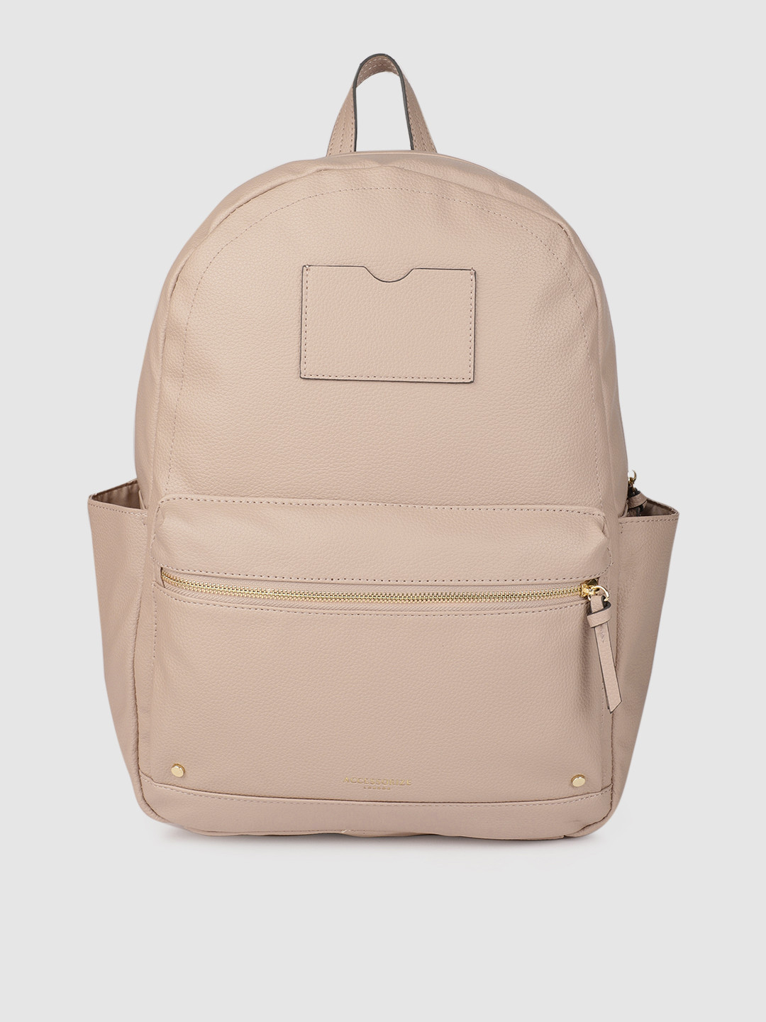

Accessorize Women Pink Solid Backpack