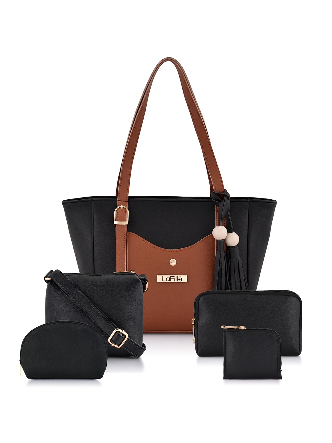 

LaFille Set of 5 Black Bags