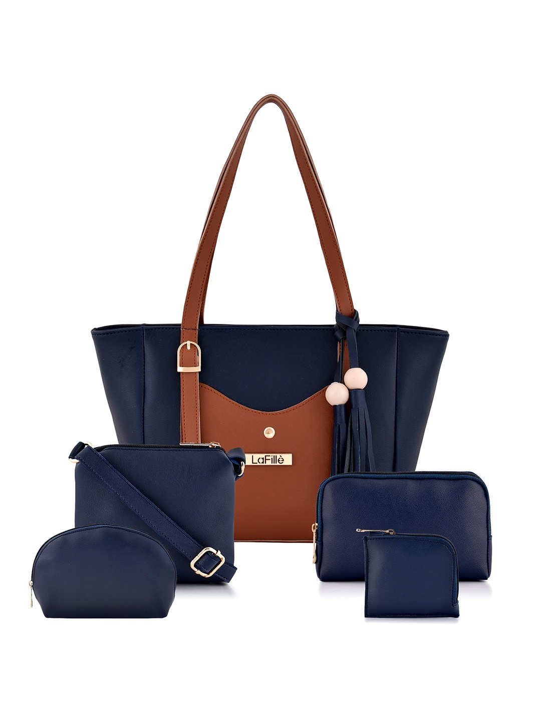 

LaFille Set of 5 Blue Solid Bags