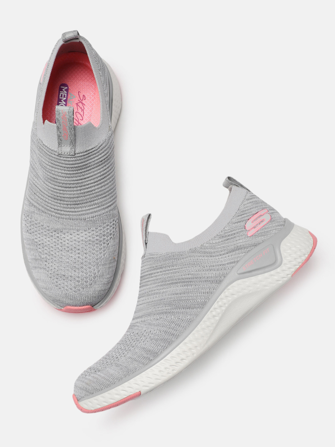 

Skechers Women Grey SOLAR FUSE Slip-On Sneakers