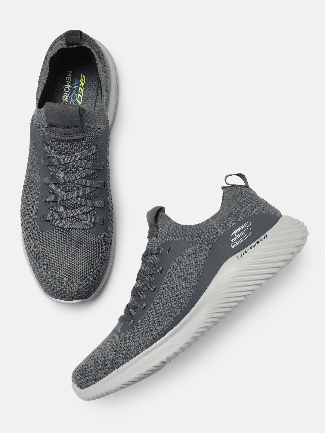 

Skechers Men Charcoal Grey BOUNDER MIRKLE Sneakers