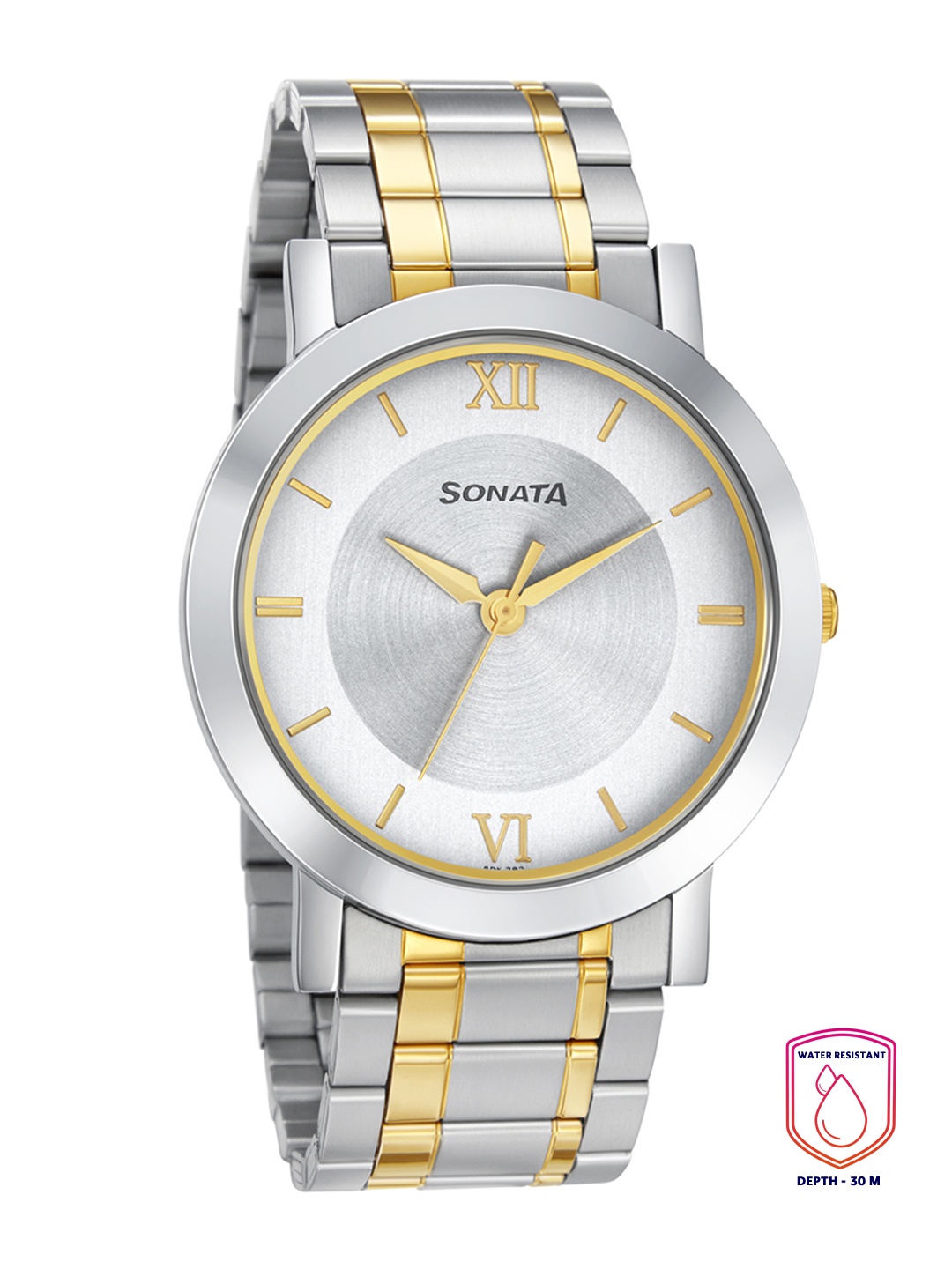 

Sonata Utsav Men Silver-Toned Analogue Watch 77108BM02