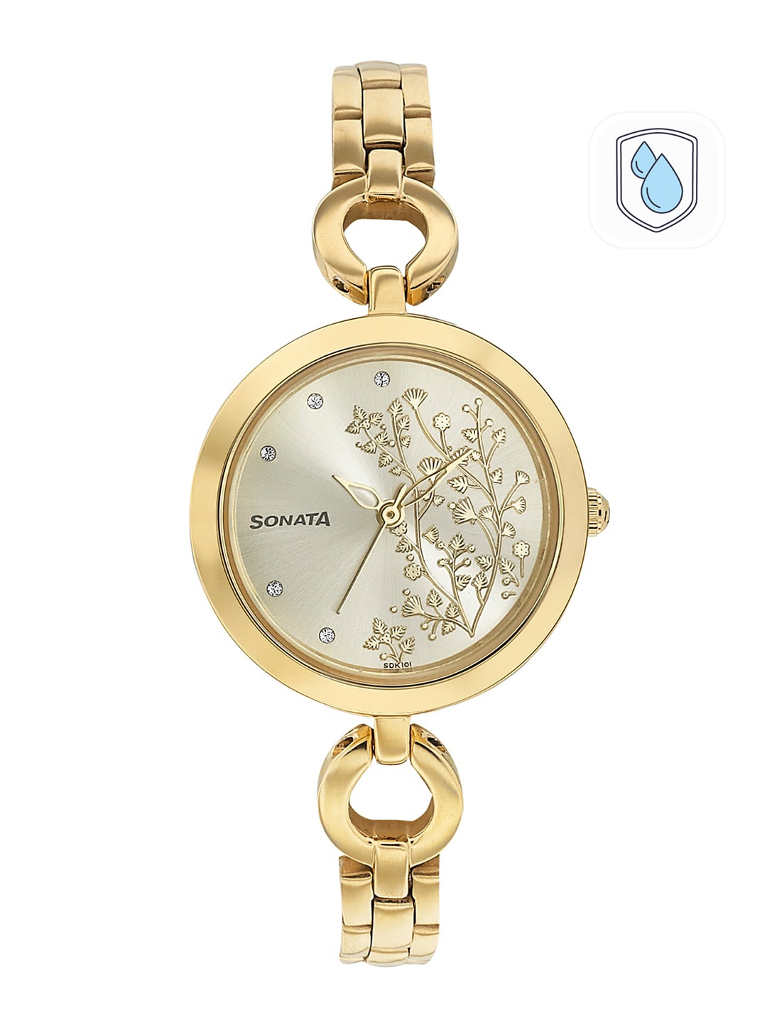 

Sonata Women Cream-Coloured Analogue Watch 8147YM03