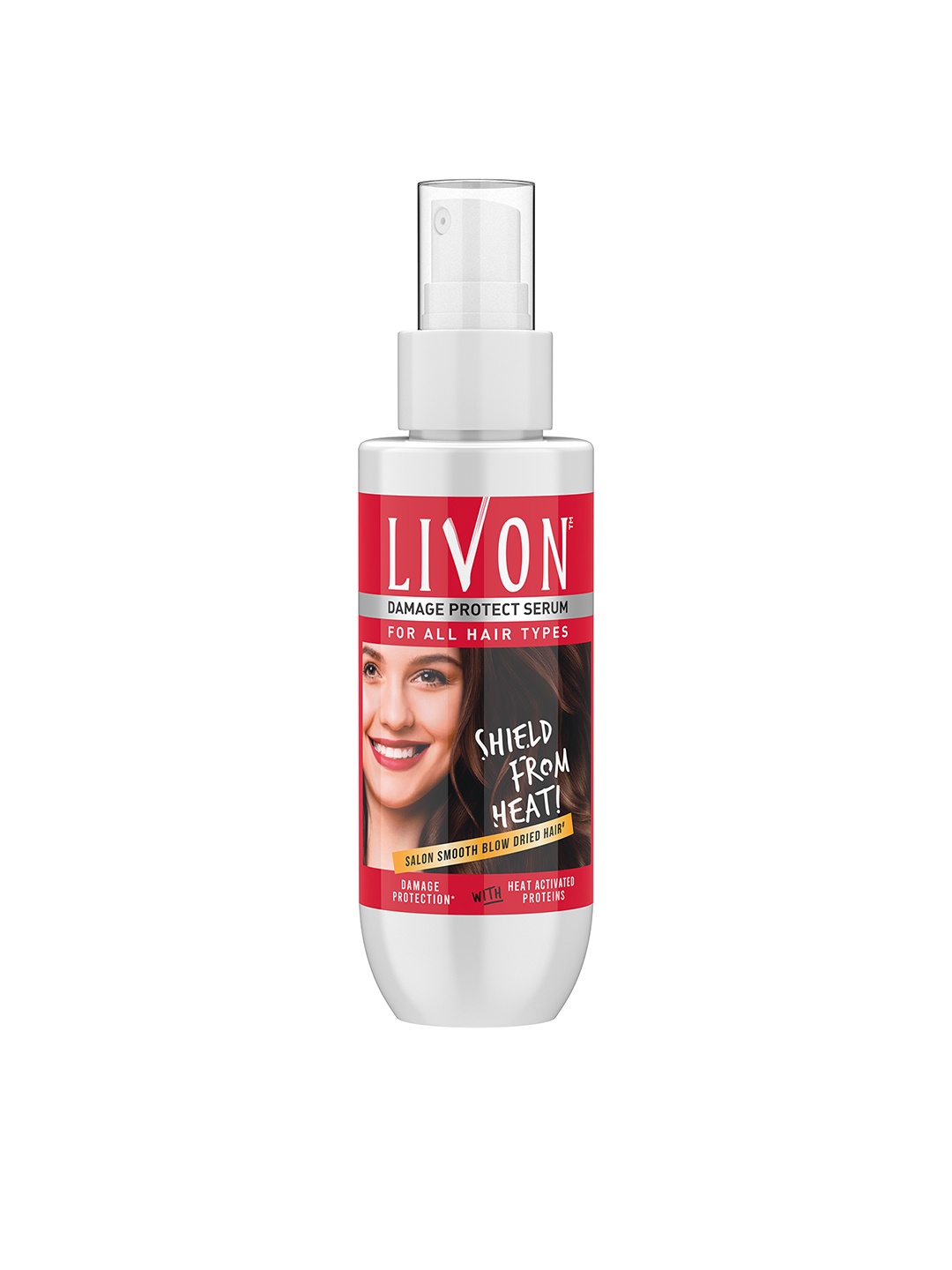 

Livon Heat Protect Hair Serum for Protection Upto 250degC & 2X Less Hair Breakage - 100 ml, Pink