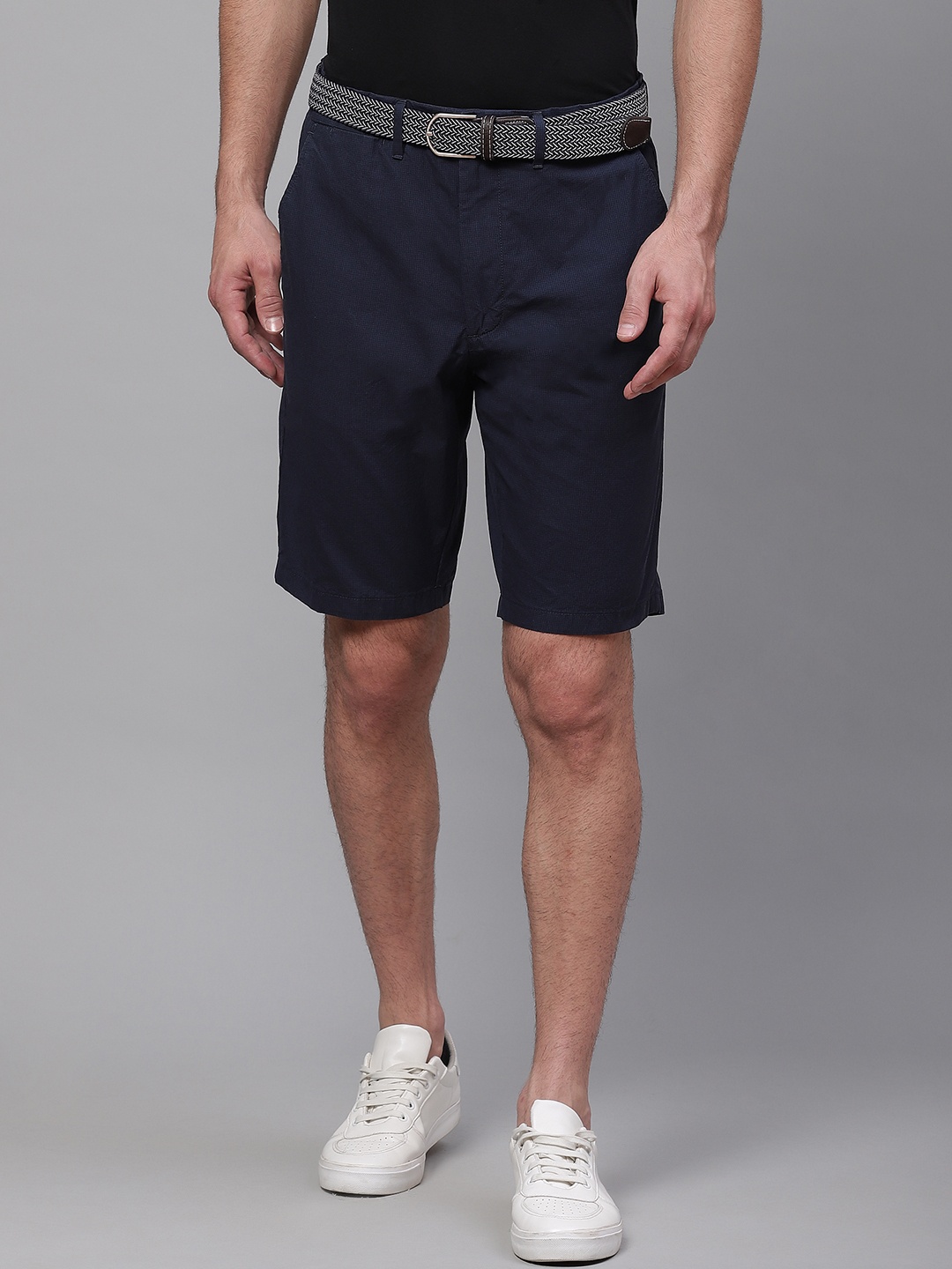 

Marks & Spencer Men Navy Blue Solid Regular Fit Chino Shorts