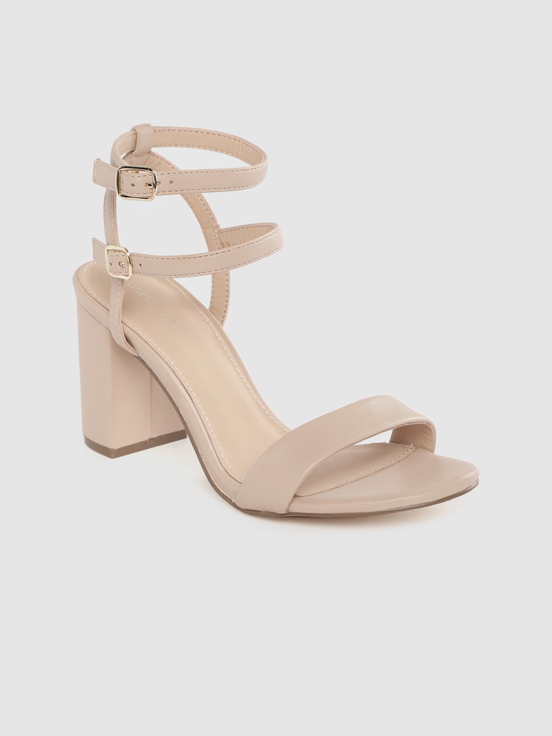 

Forever New Women Nude-Coloured Solid Block Heels