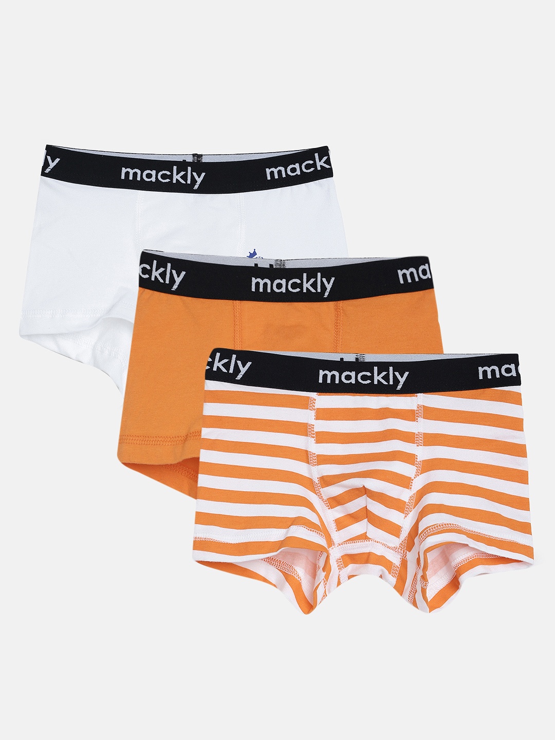 

mackly Boys Pack of 3 Trunks MB-18, Orange
