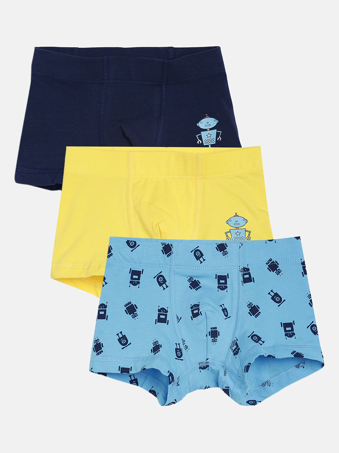 

mackly Boys Pack of 3 Trunks MB-17, Yellow