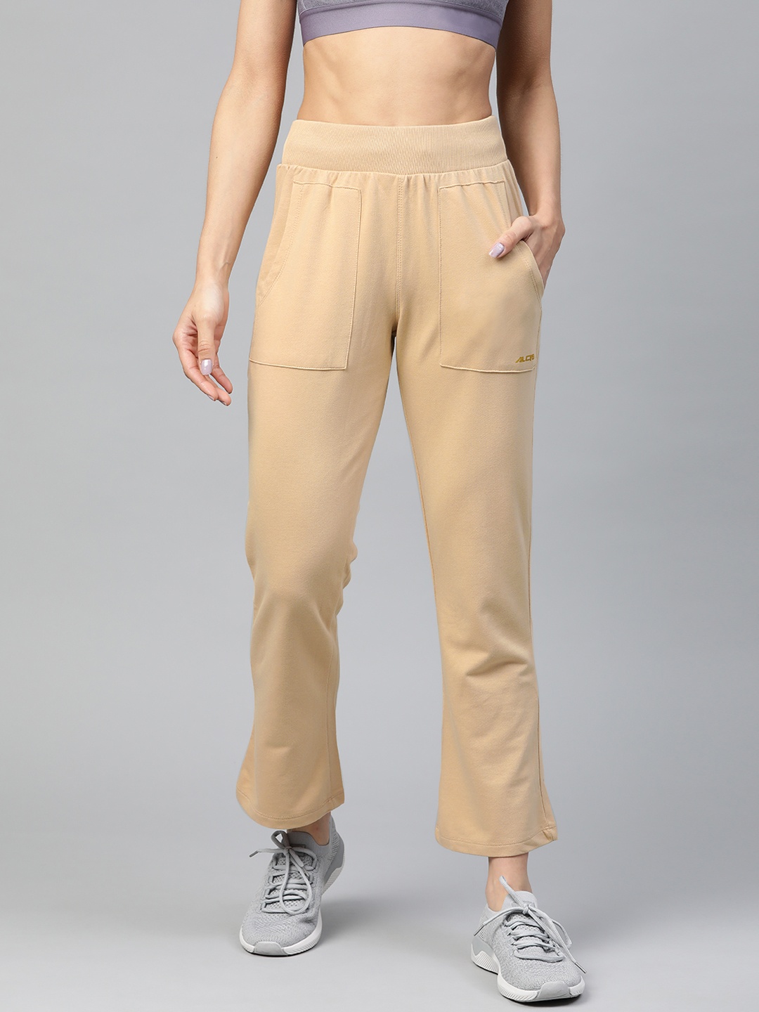 

Alcis Women Beige Solid Yoga Track Pants