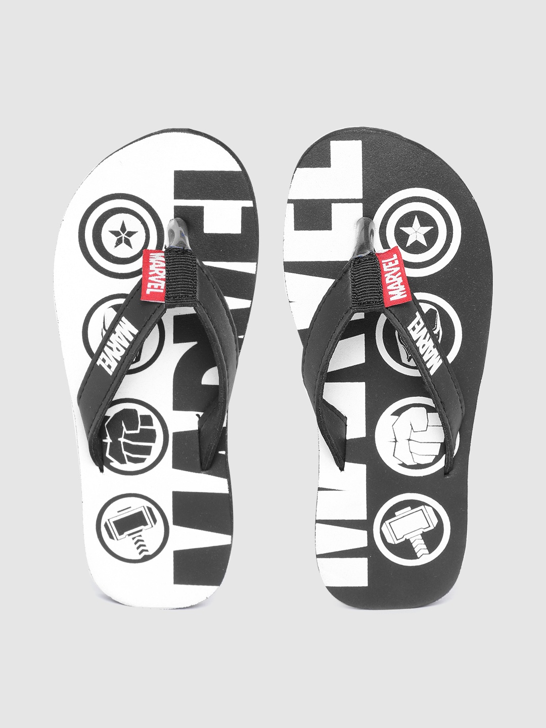 

toothless Boys Black & White Printed Thong Flip-Flops