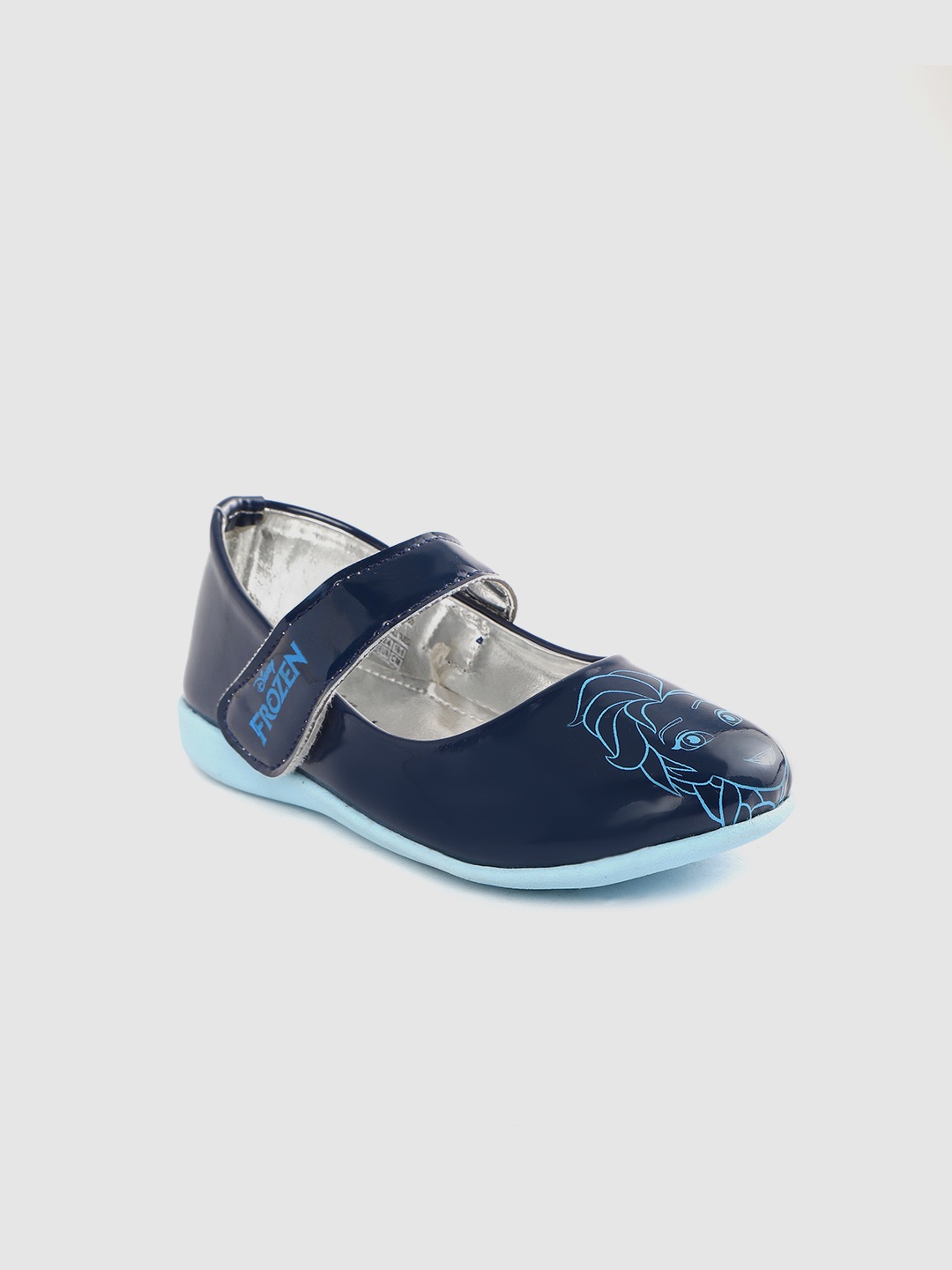 

toothless Girls Disney Frozen Navy Blue Elsa Print Mary Janes