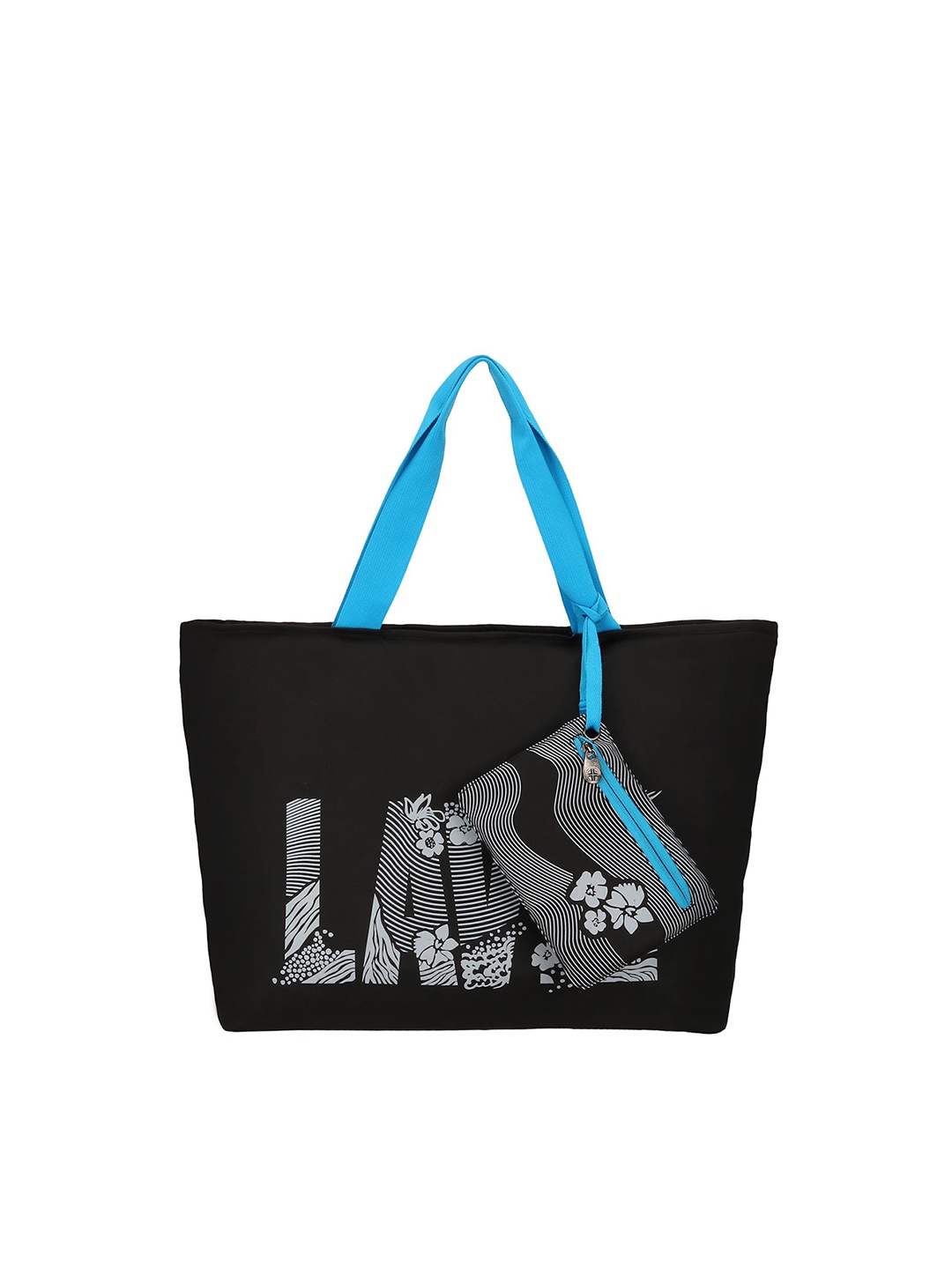 

Lavie Black Printed Handheld Bag with Pouch