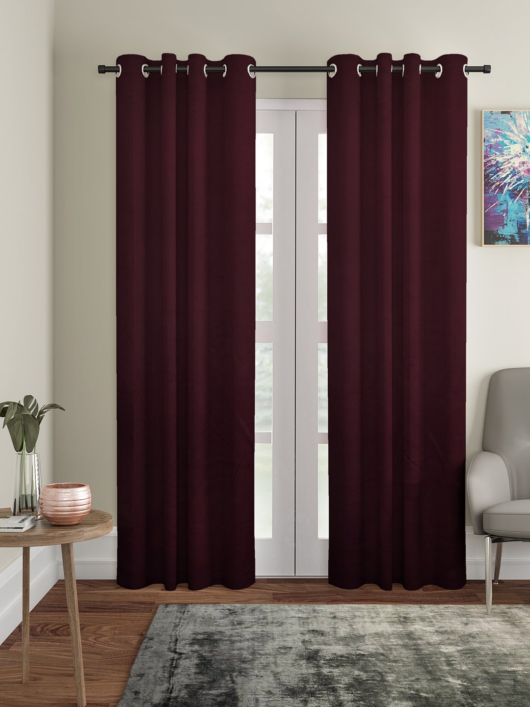 

Cortina Purple Set of 2 Door Curtains