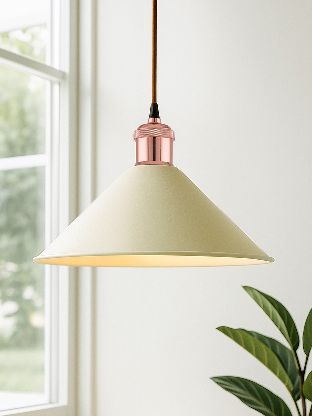 Homesake White Solid Handcrafted Hanging Light