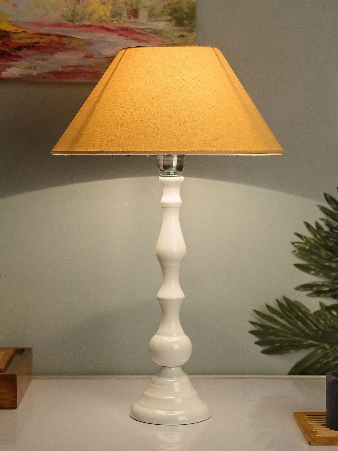 

Homesake Set of 2 Solid Bedside Standard Table Lamp Shade, Gold