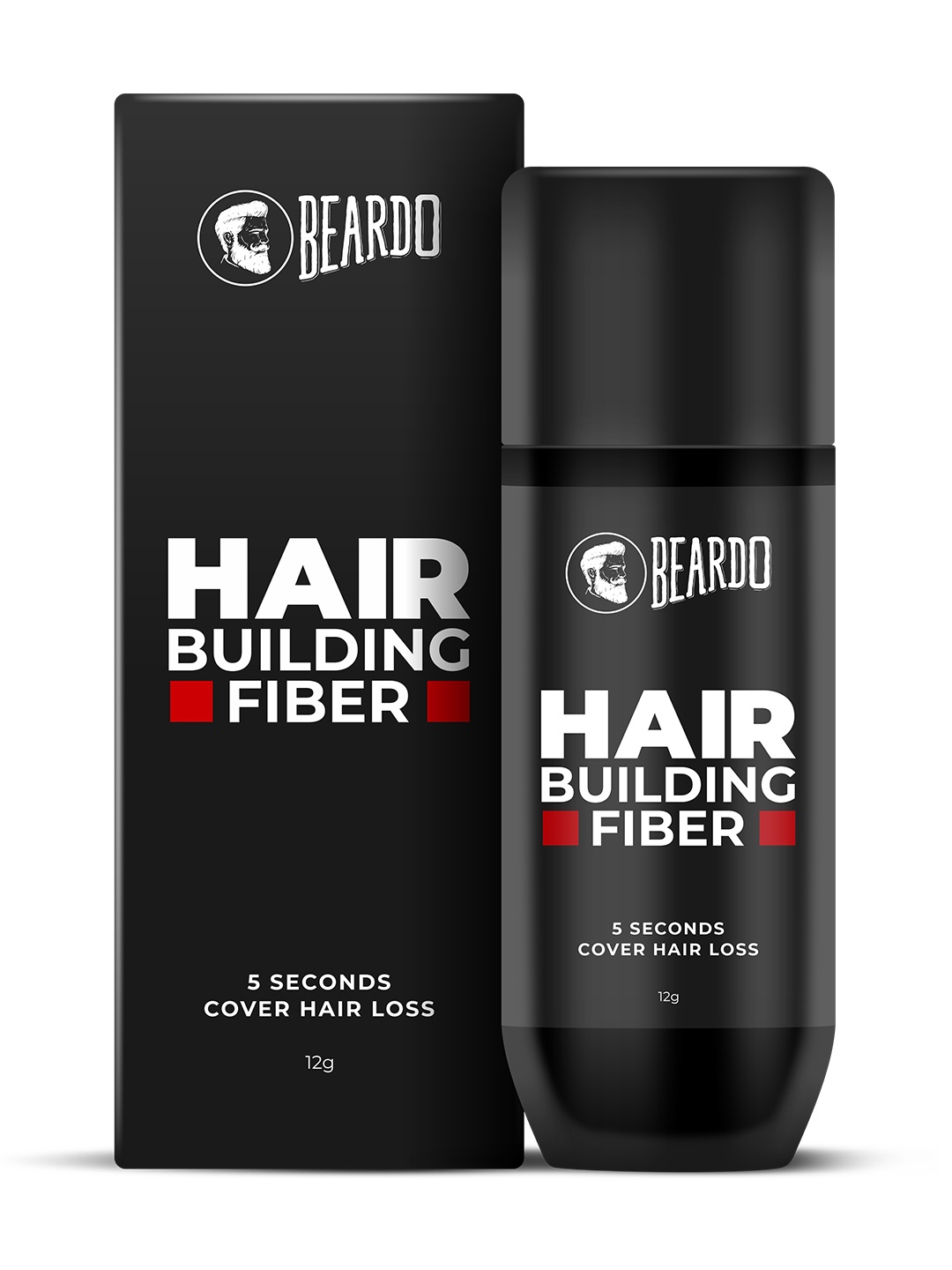 

BEARDO Men Hair Building Fiber 12 g, Black