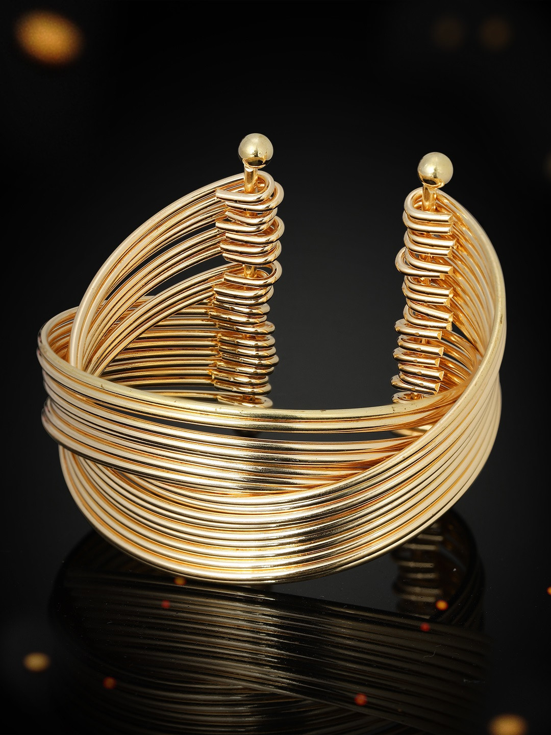 

Rubans Gold-Plated Handcrafted Bangle-Style Bracelet