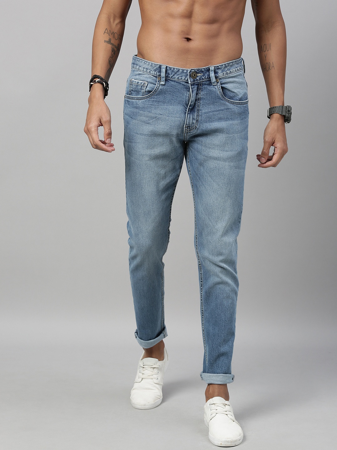 

Roadster Men Blue Skinny Fit Mid-Rise Clean Look Stretchable Jeans